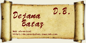 Dejana Bataz vizit kartica